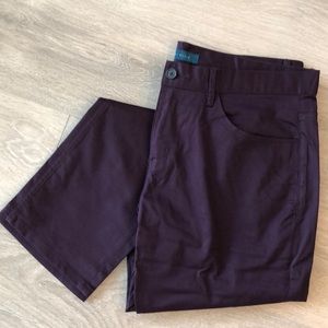 Perry Ellis Slim Fit Stretch Plum Dress Pants